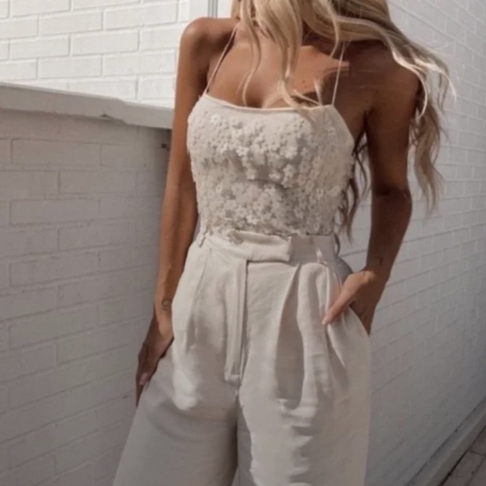 Zara floral Sequin bodysuit blogger favorite